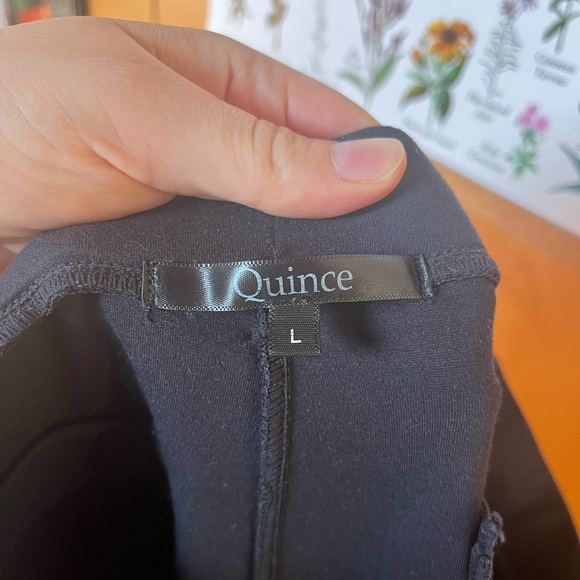 Quince women’s size L ultra stretch ponte bootcut pants - navy blue - 32” inseam - Picture 4 of 5